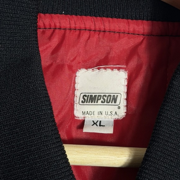 Vintage Simpson Mens Racing Team Driving Jacket Size XL Brown Quilt Lined 80s - Picture 7 of 7